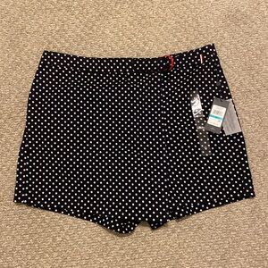 NWT Tommy Hilfiger skort women’s 16 blue polka dot Hollywood chino mini skirt